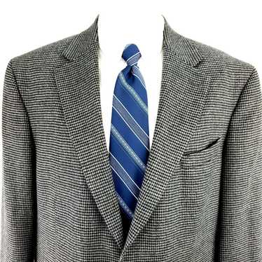 Stafford Stafford 44R 2 Button Tweed Check Wool Gr