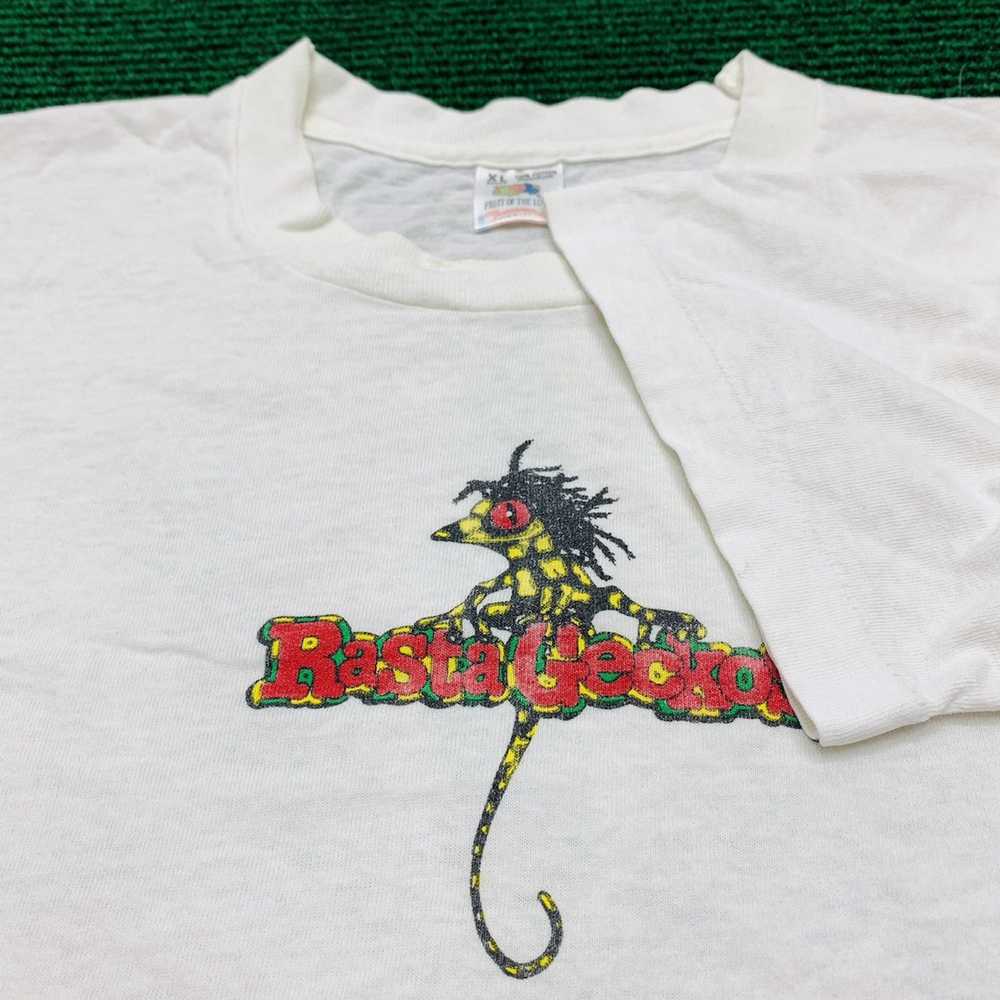 Vintage Rare 90s Rasta Gecko single stitched tshi… - image 3