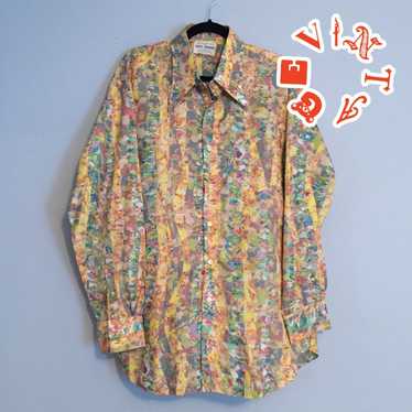 Vintage Kisvic Fashions Weird Cool Shirt Multicol… - image 1