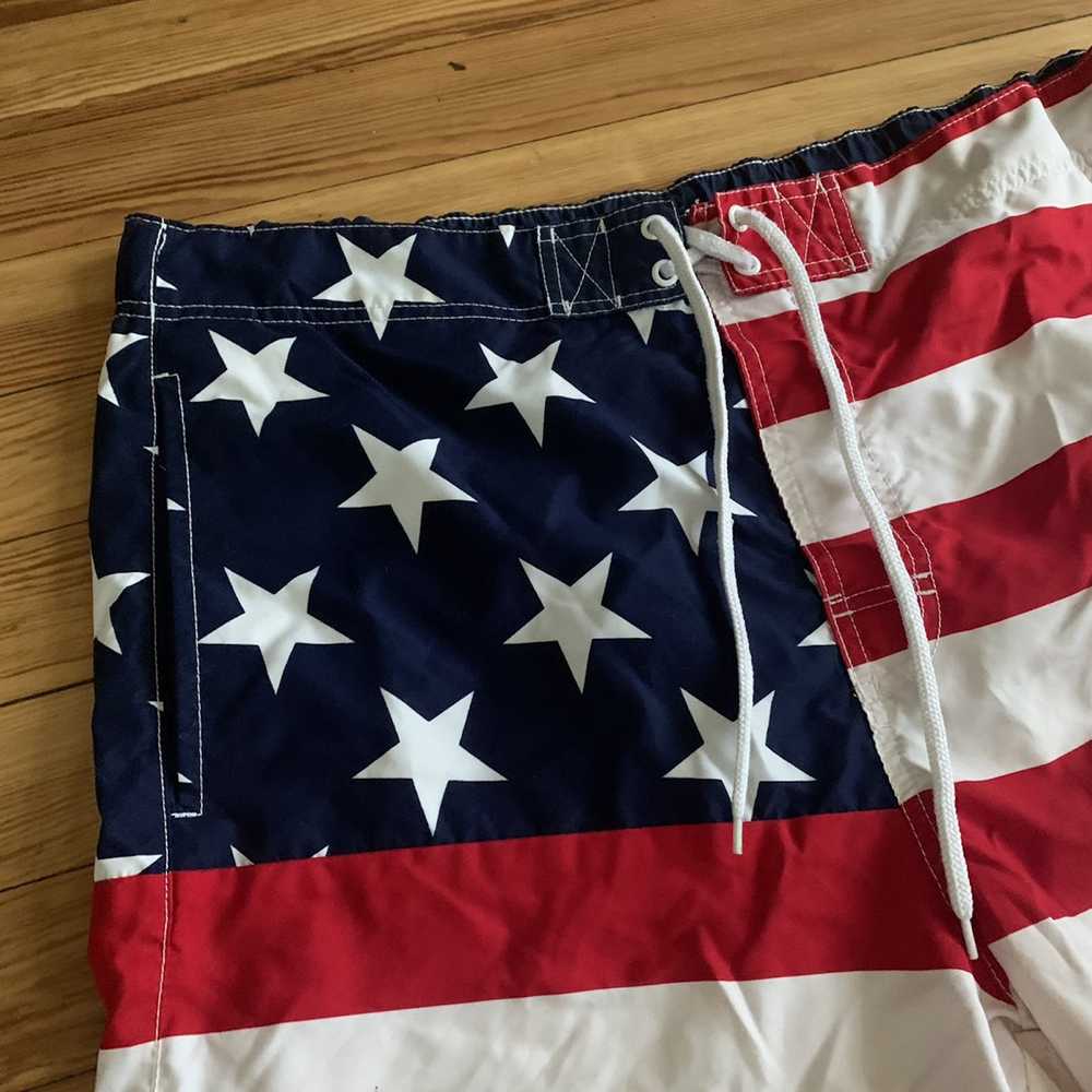Streetwear × Vintage Vintage American Flag Swim T… - image 2