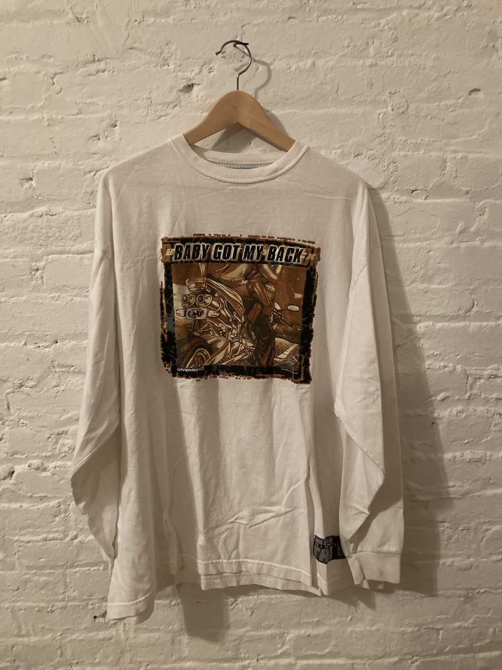 Vintage give me face babys got my back long sleeve - image 1