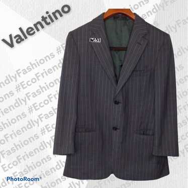 Valentino Valentino Gray Wool Pinstripe Evening J… - image 1