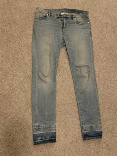 Spanx Jeans Vintage Distressed Ankle Skinny Jeans Black Color Distressed  Size M