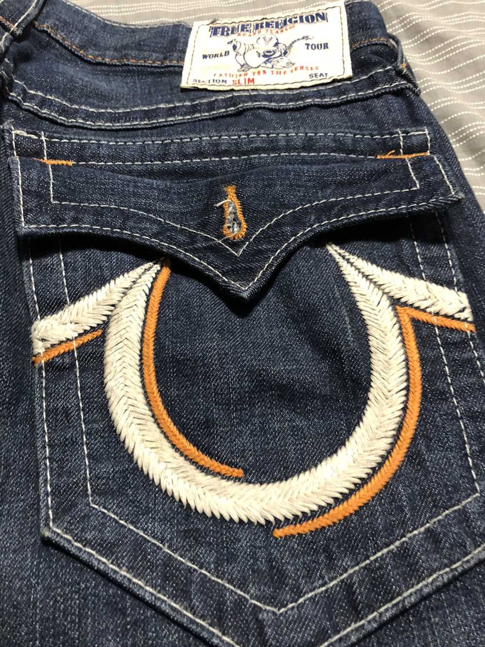 True Religion True religion slim embroidered jeans - image 1