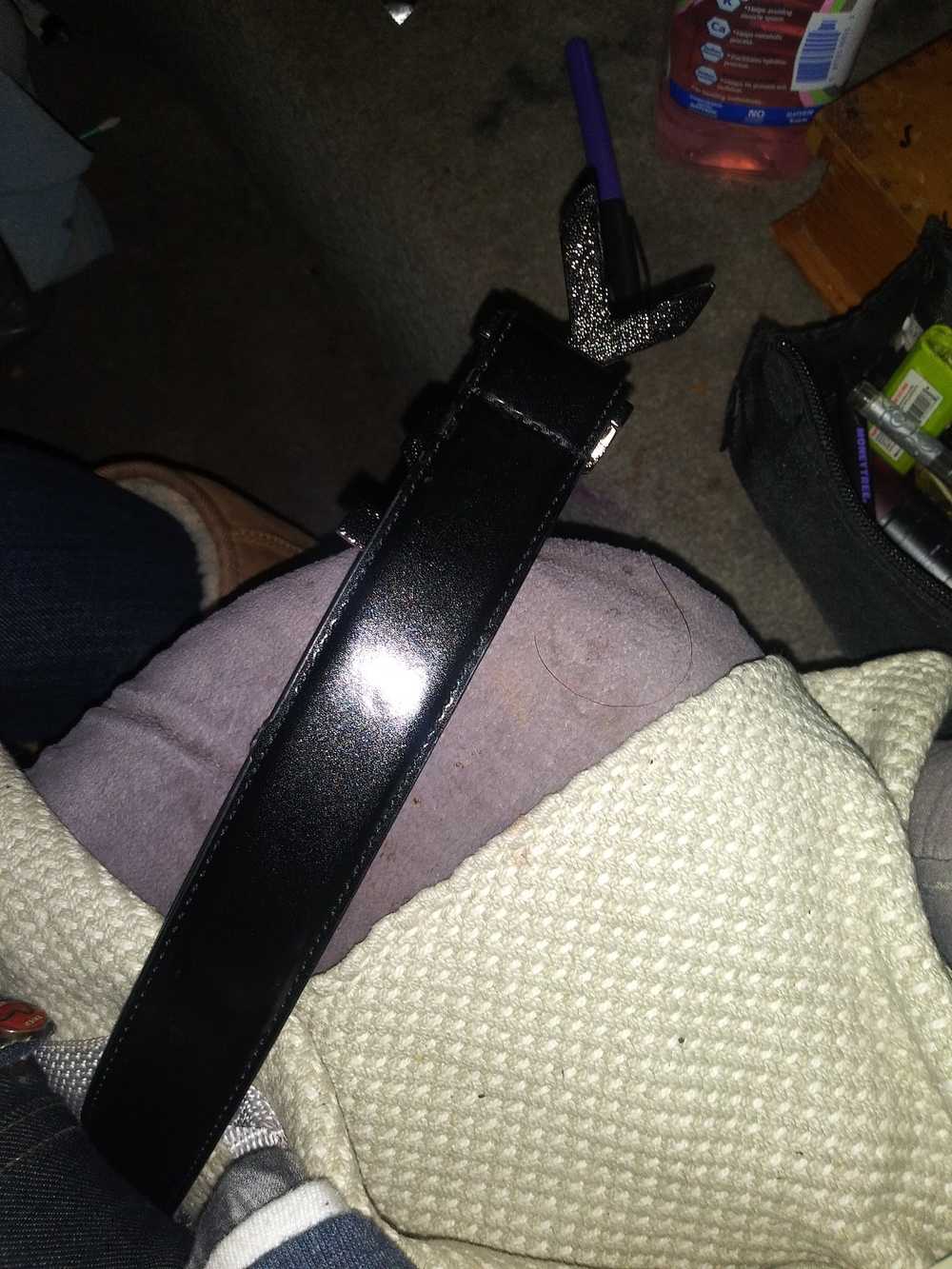 Michael Kors Michael Kors "MK" Black Leather Belt - image 2