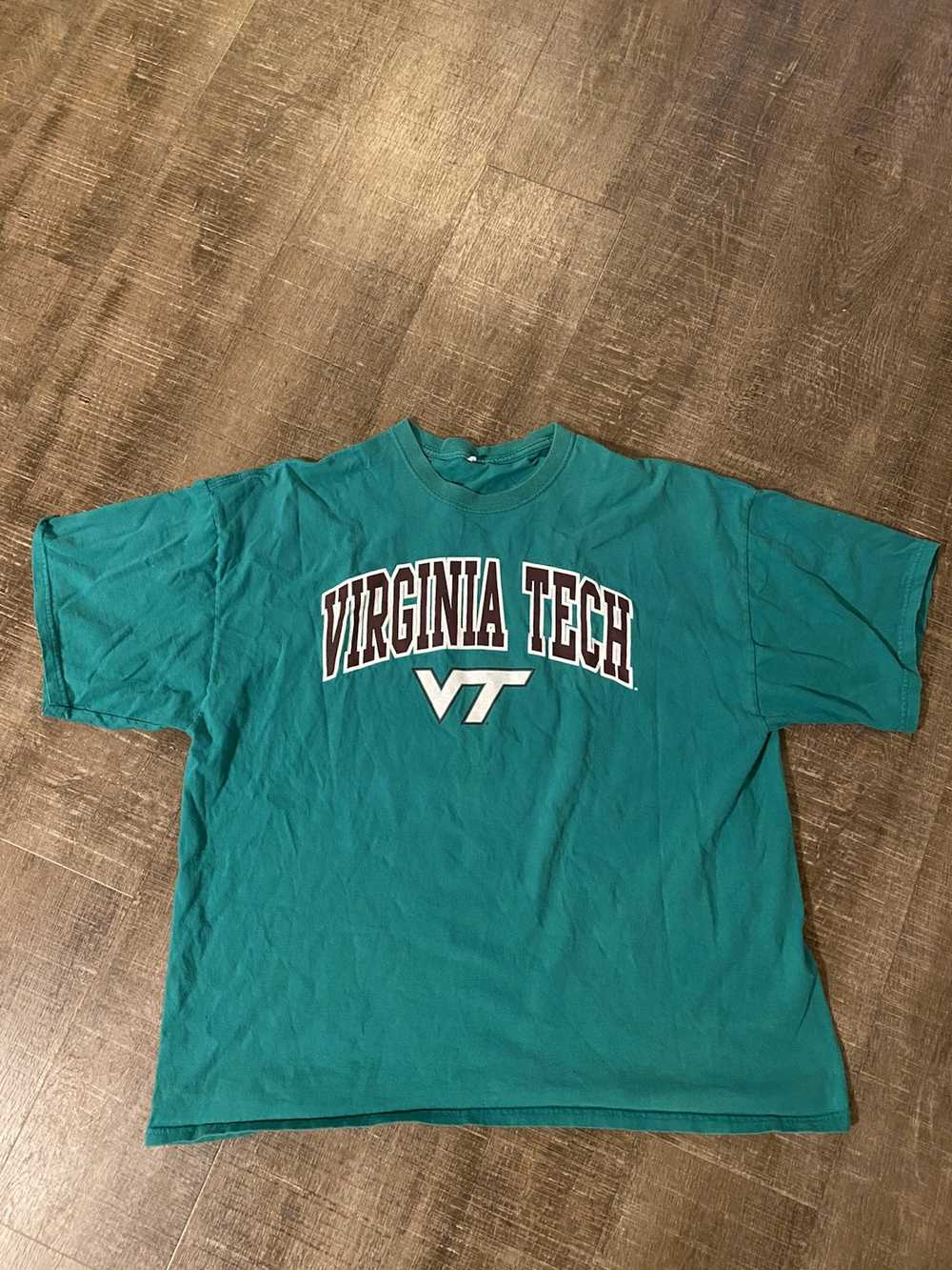 Vintage Vintage Virginia Tech short sleeve green - image 1