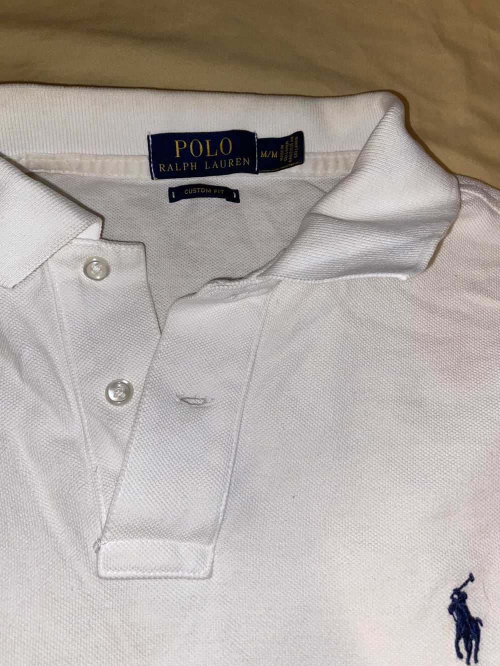 Polo Ralph Lauren White polo shirt button up - image 2
