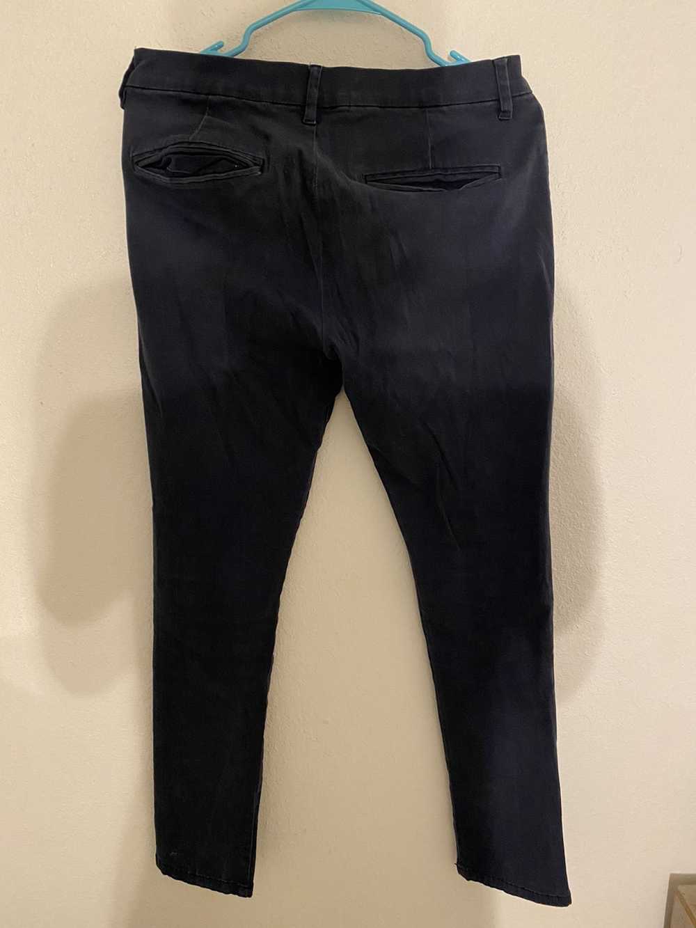 Topman TOPMAN NAVY BLUE SKINNY CROPPED PANTS - image 2