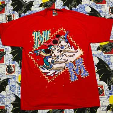 Vintage 90s Y2K offers DISNEY Perils of Micky Mouse All Over Big Face FULL Print Shirt