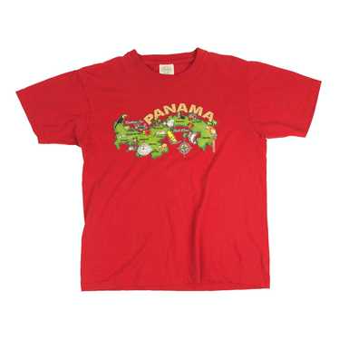 Vintage Panama Central America Tourist Tee Red Shi