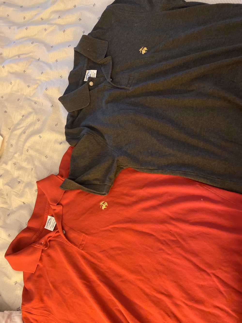 Brooks Brothers Grey plus red brooks brother polo… - image 1