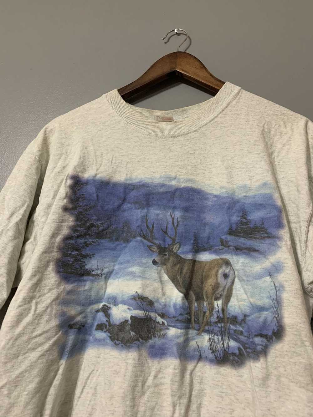 Vintage Vintage 90’s Winter Deer Nature Tee - image 2