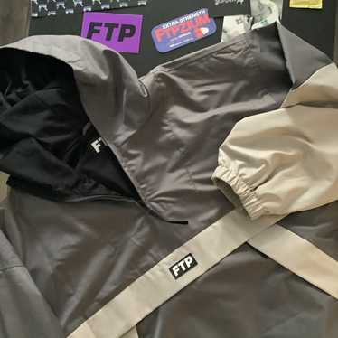 Fuck The Population FTP Anorak quarterzip grey me… - image 1