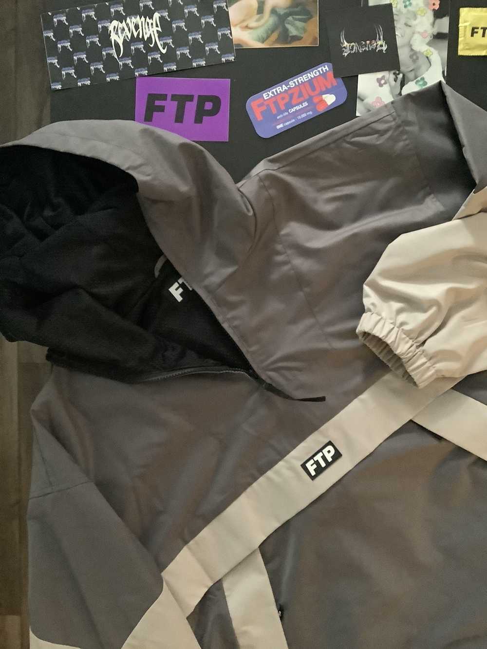 Fuck The Population FTP Anorak quarterzip grey me… - image 4