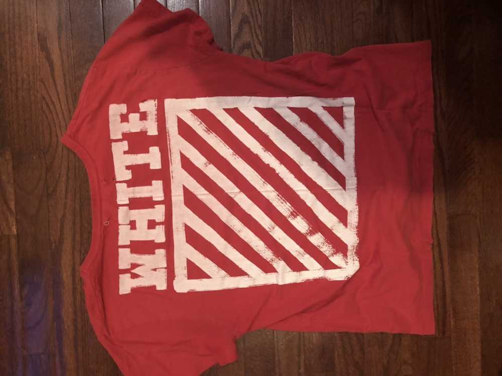 Off-White Red Off-White Tee Shirt - image 2