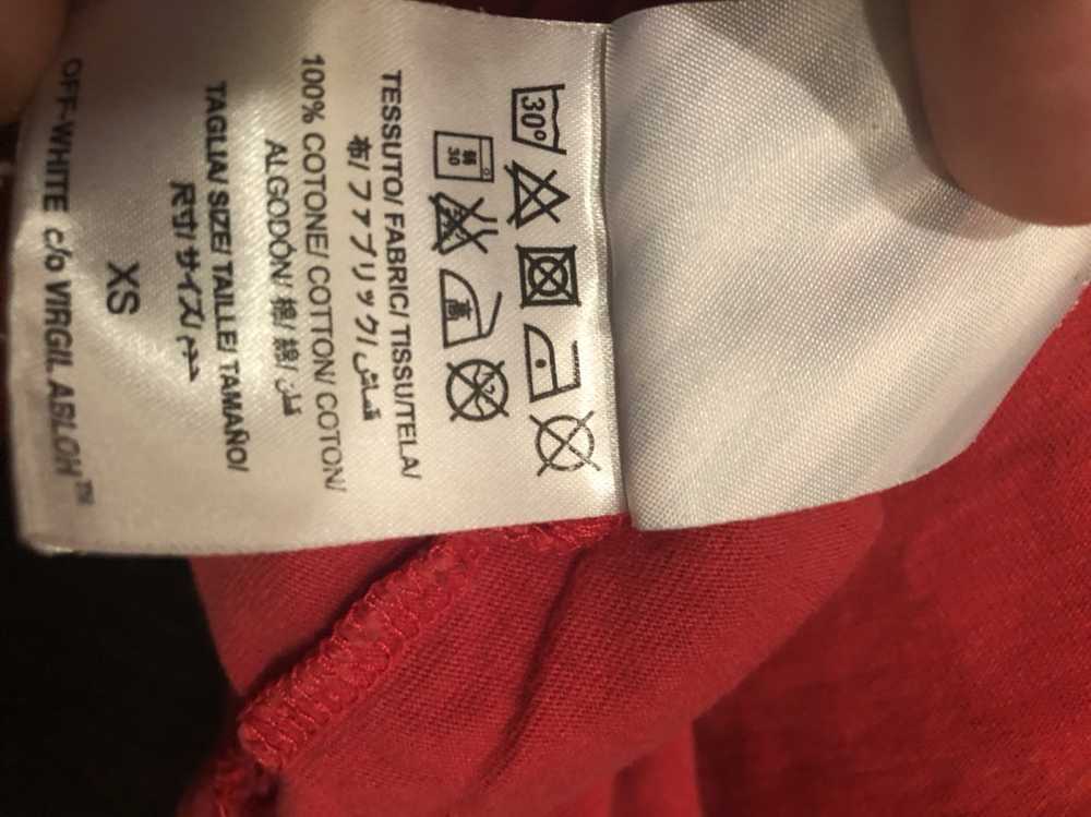 Off-White Red Off-White Tee Shirt - image 7