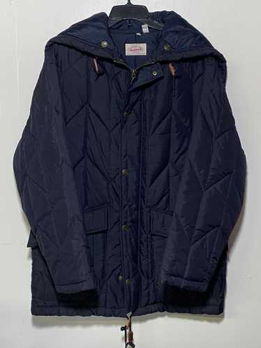 Armani Armani jeans quilted coat split hood
