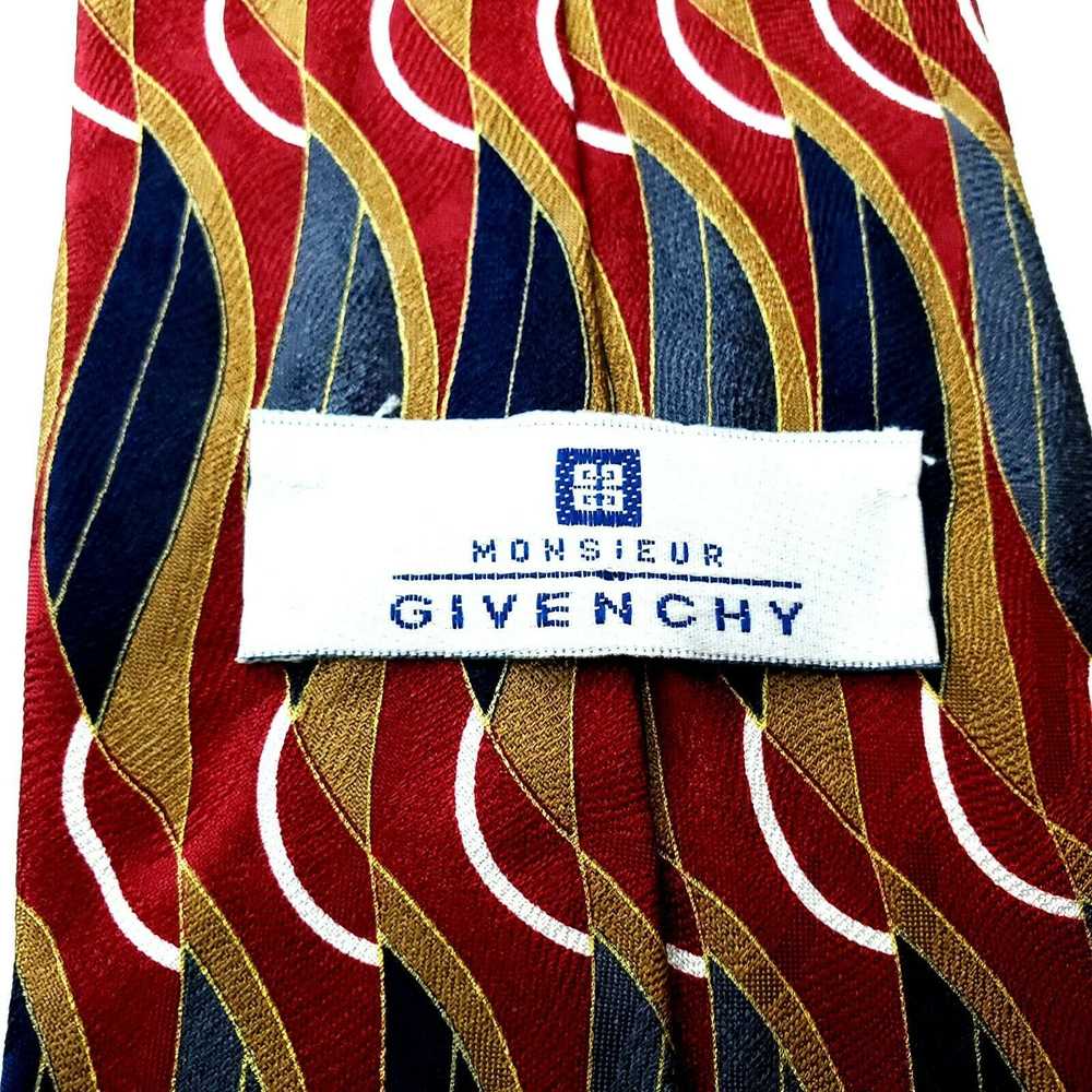 Givenchy Givenchy Monsieur Abstract Red Silk Tie … - image 3