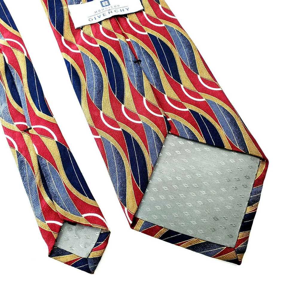 Givenchy Givenchy Monsieur Abstract Red Silk Tie … - image 5