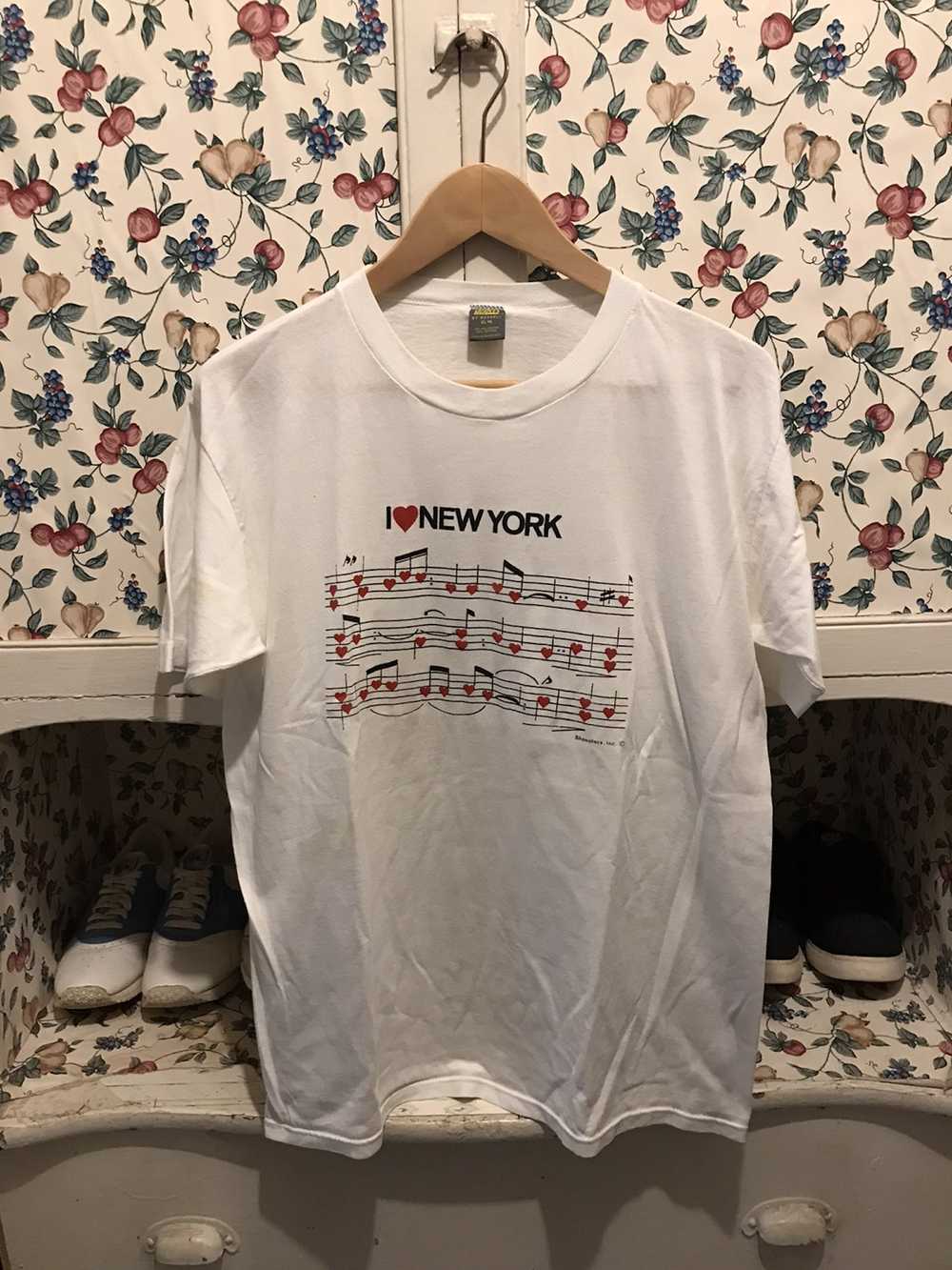 Jerzees × Vintage Vintage 80s New York T-shirt - image 1