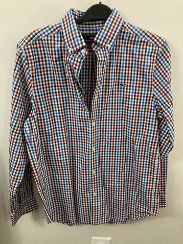 Vineyard Vines Mini Tartan Poplin Whale Shirt