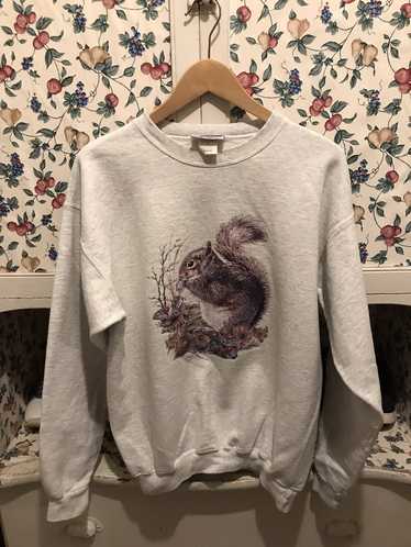 Hanes × Vintage Vintage 90s Squirrel Crewneck - image 1