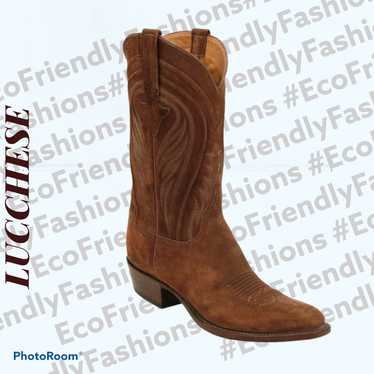 Lucchese LUCCHESE MENS RUST SUEDE COWBOY CLASSICS 