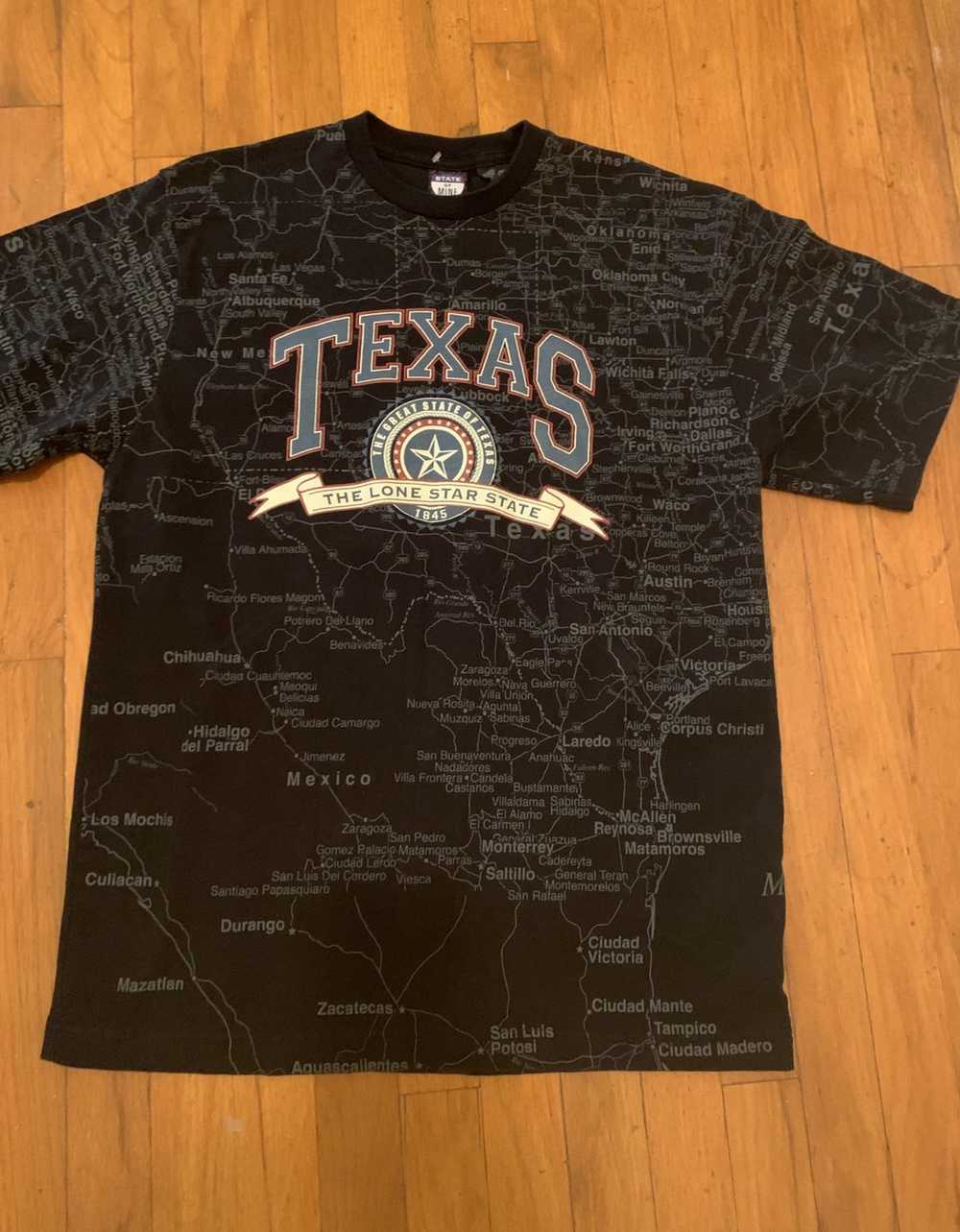 Vintage Texas map t shirt (all over print) double… - image 1