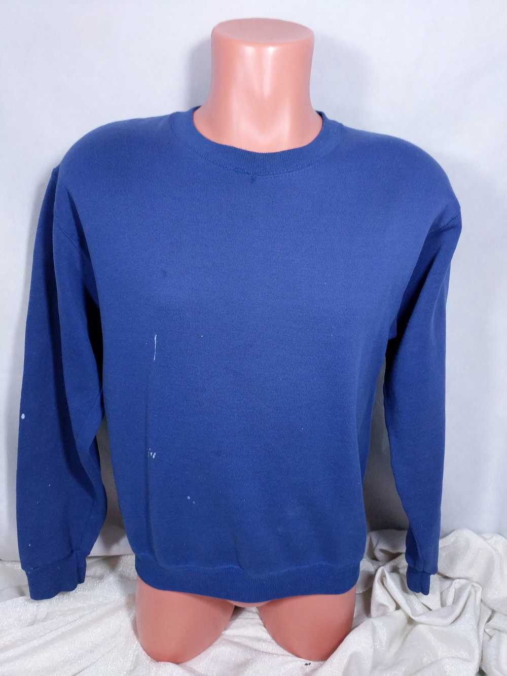 Blank × Vintage Vtg Cheetah Blank Blue Sweatshirt… - image 1