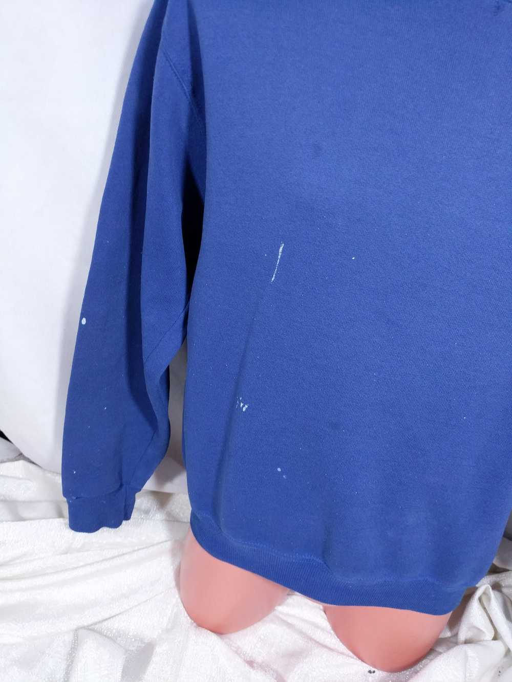 Blank × Vintage Vtg Cheetah Blank Blue Sweatshirt… - image 2