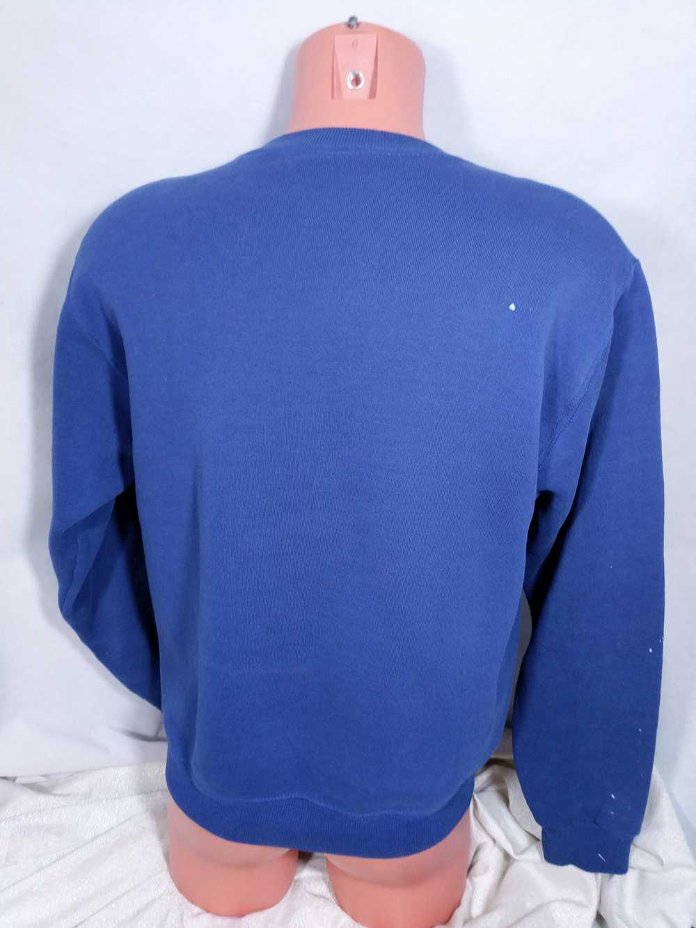 Blank × Vintage Vtg Cheetah Blank Blue Sweatshirt… - image 6
