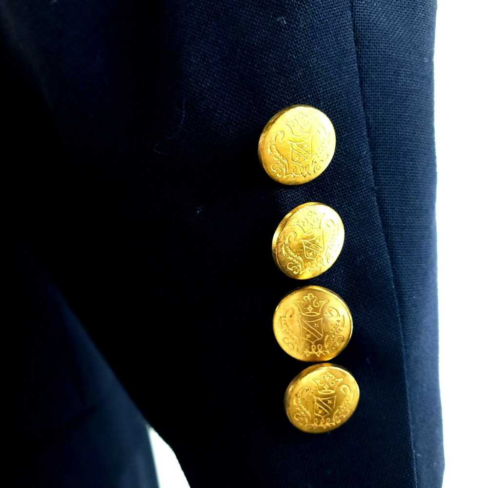 Savile Row Savile Row 40R 2 Gold Button Navy Blue… - image 3