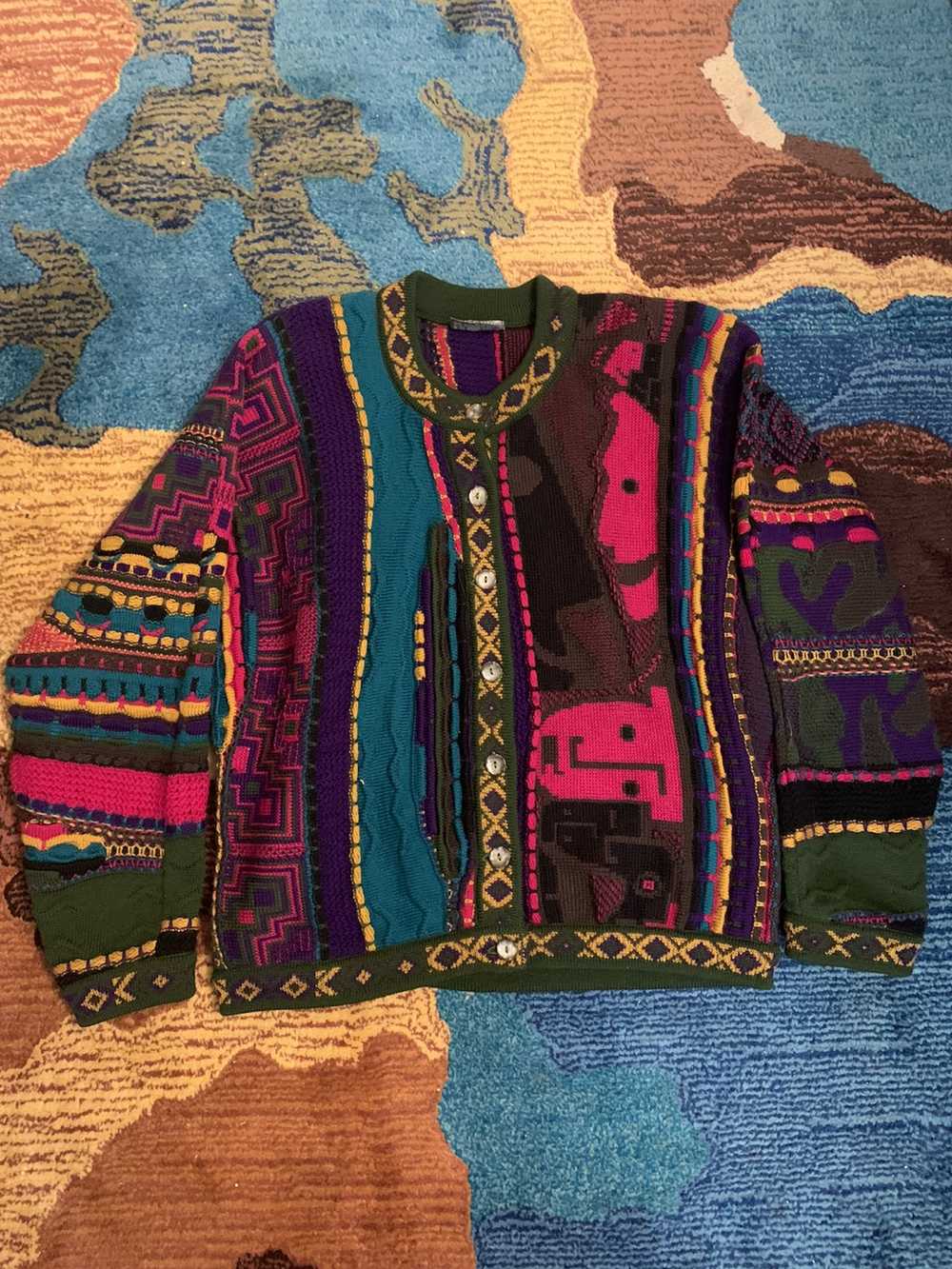 Coogi COOGIE button up sweater - image 1