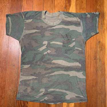 Vintage Vintage 1970s All Over Camo Knit Tshirt - image 1