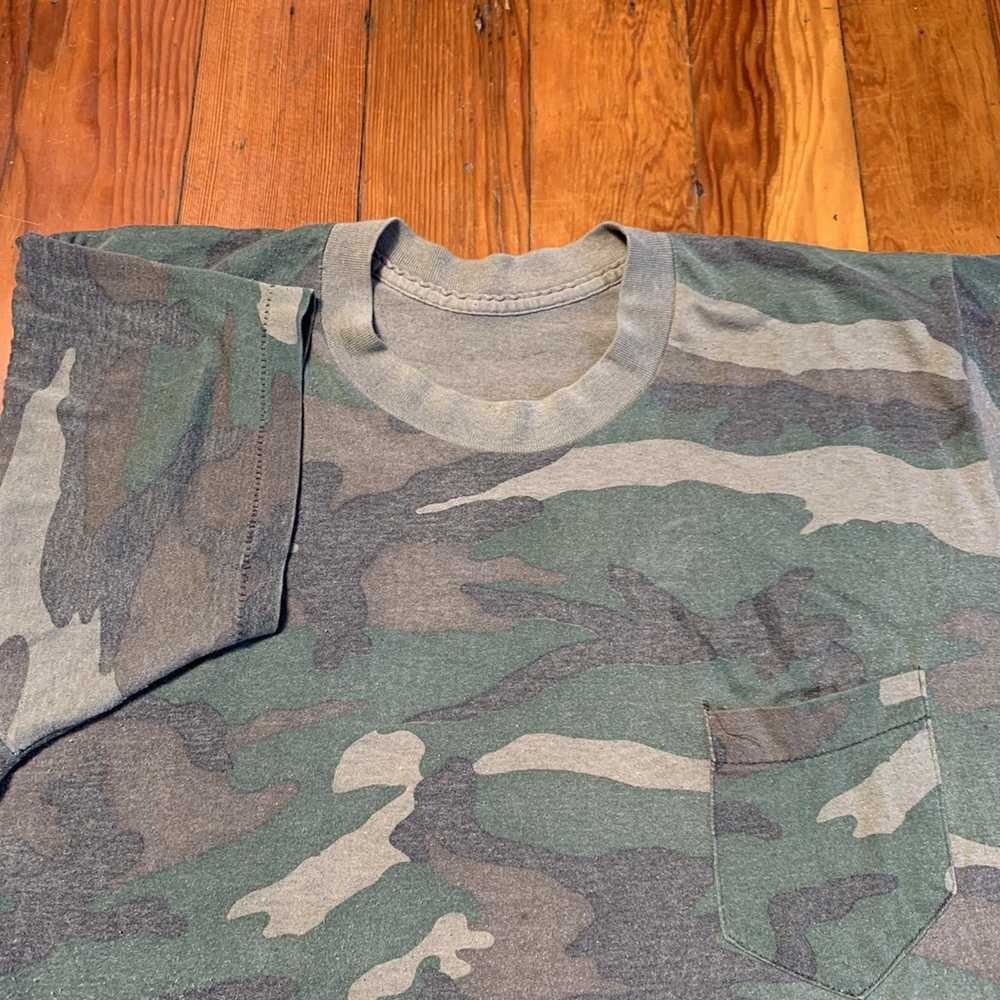 Vintage Vintage 1970s All Over Camo Knit Tshirt - image 2