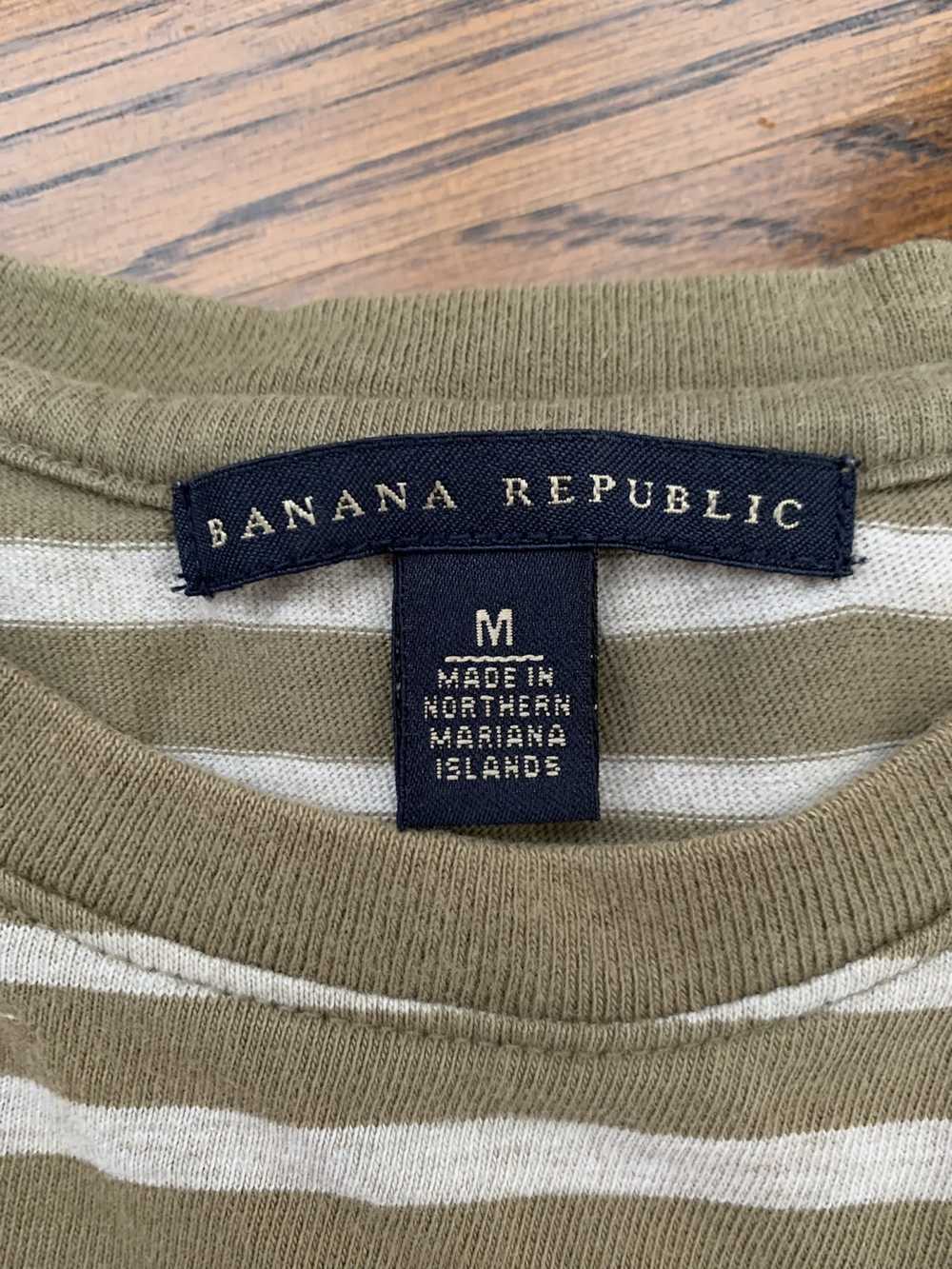 Banana Republic Olive/gray striped T-shirt from BR - image 3