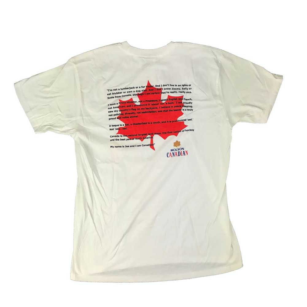 Vintage Molson Canada Beer I Am Canadian White Sh… - image 2