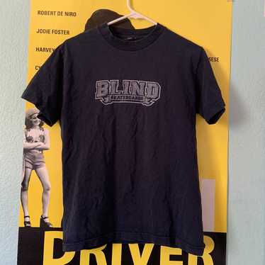 Vintage Blind Skateboarding bling T-Shirt Size L Dark gray Made