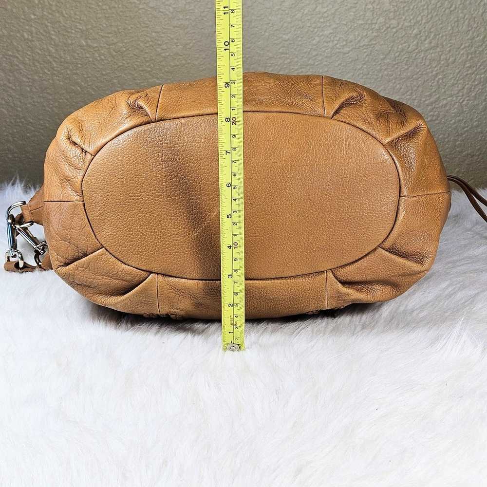 Vintage Christopher Kon Tan Pebbled Leather Satch… - image 4