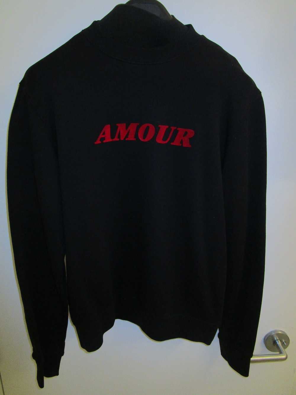 Sandro sandro black amour flocked sweatshirt - image 1