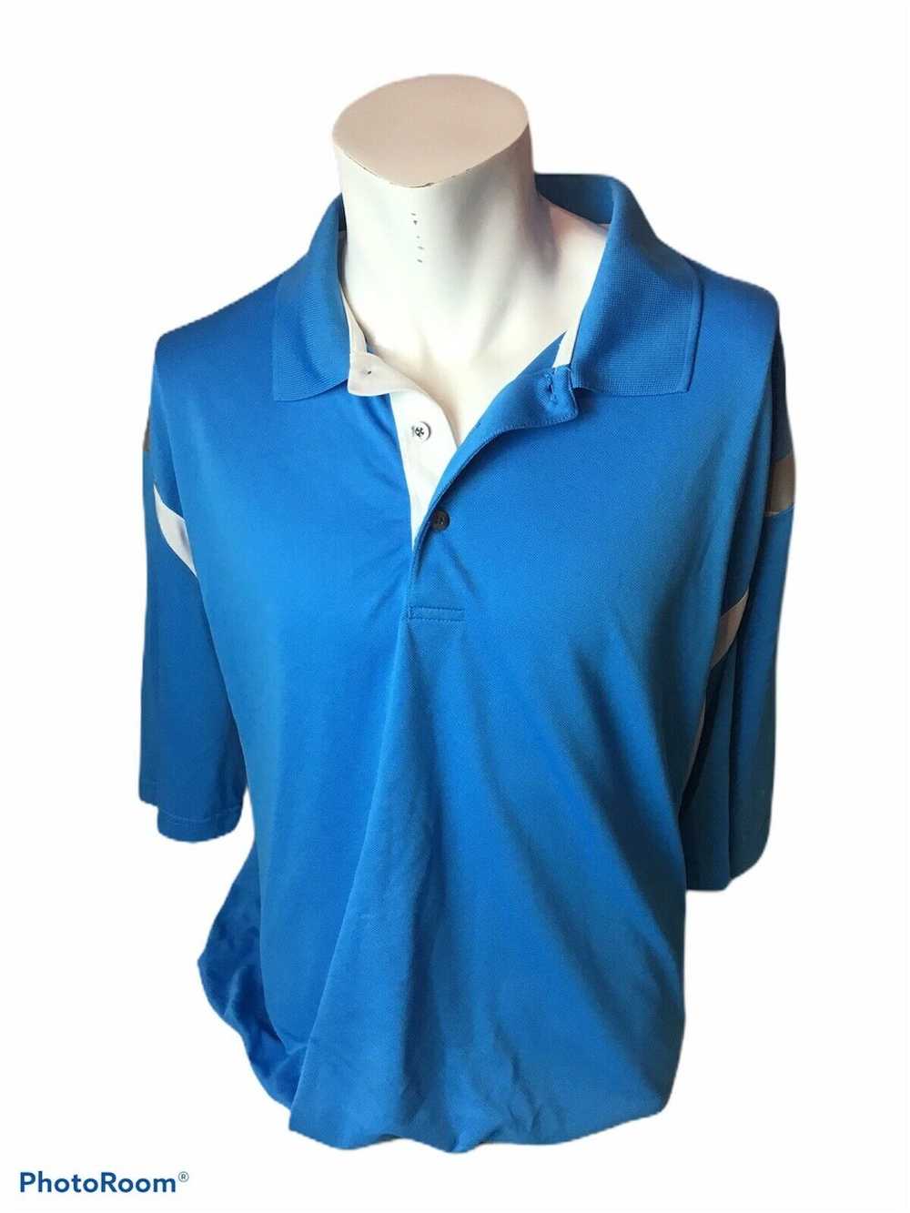 Pga Tour PGA TOUR Men’s Blue Polo White trim Golf… - image 1