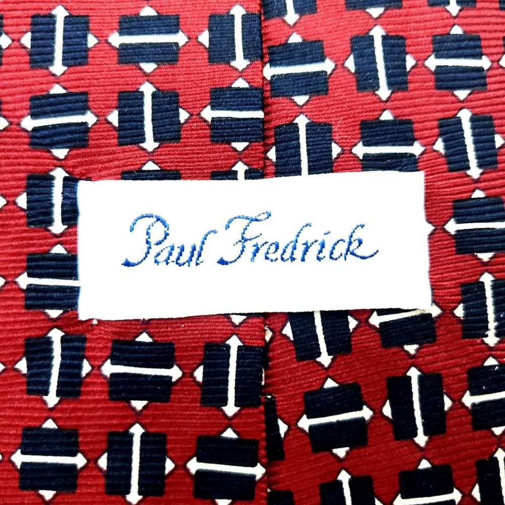 Paul Fredrick Paul Fredrick Print Red Geometric S… - image 3