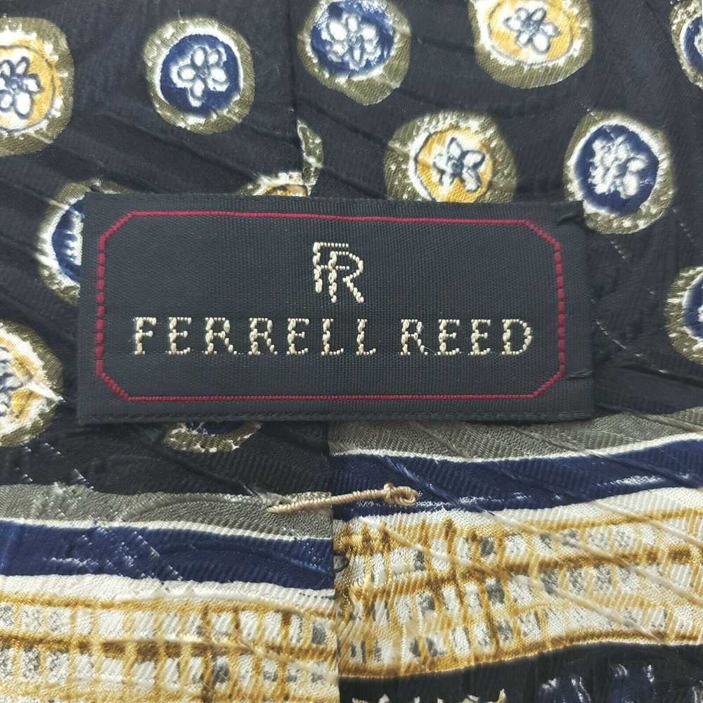 Vintage Ferrell Reed Italy Abstract Black Silk Ti… - image 4