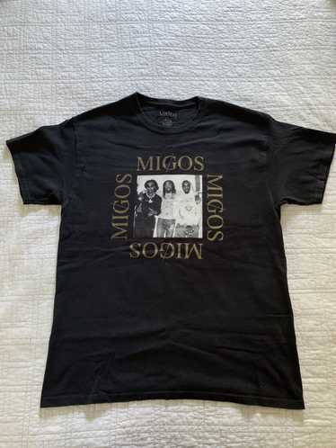 Migos × Vintage MIGOS BLACK AND GOLD TEE - image 1