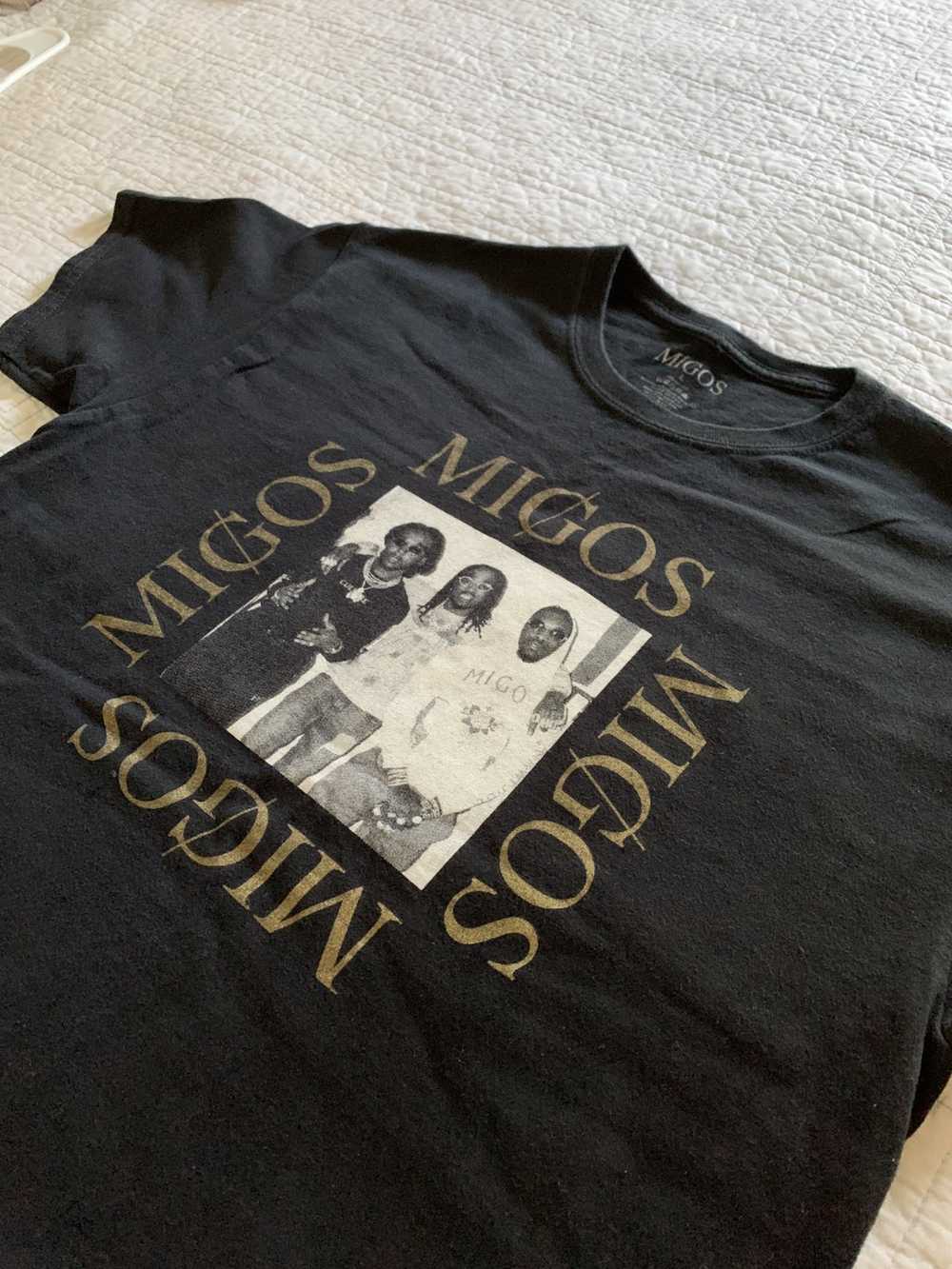 Migos × Vintage MIGOS BLACK AND GOLD TEE - image 2