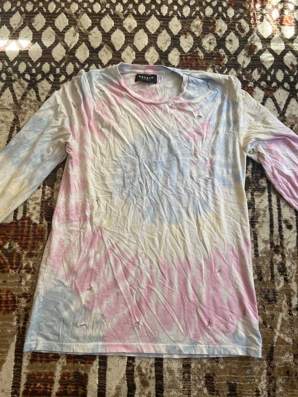 Custom × Pacsun Distressed Tye Dye Longsleeve - image 1