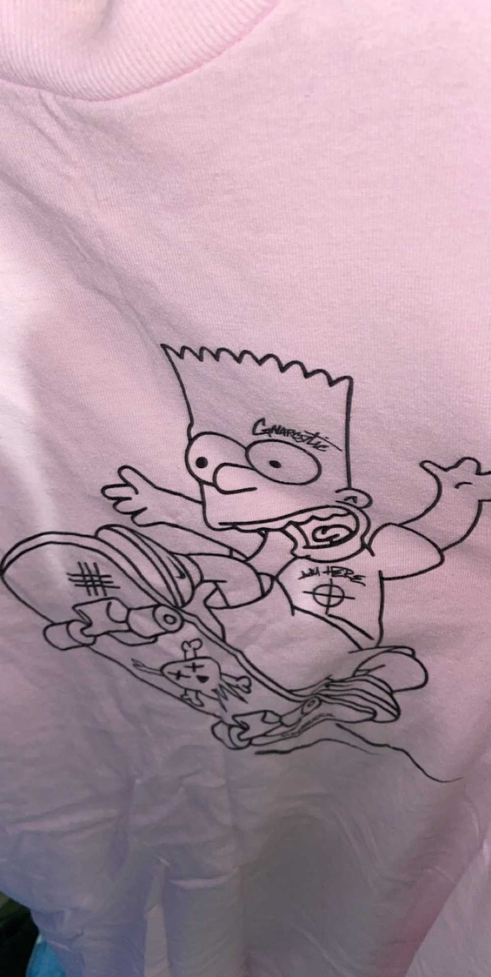 Gnarcotic Gnarcotic pink Bart tee - image 1