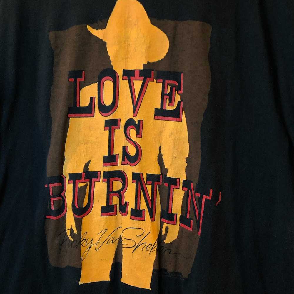 Vintage 1990 Ricky Van Shelton “Love is Burnin’” … - image 4