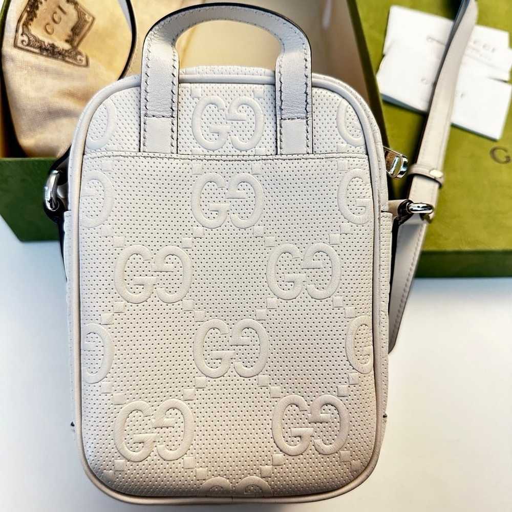 Gucci leather cream embossed tennis crossbody wit… - image 5
