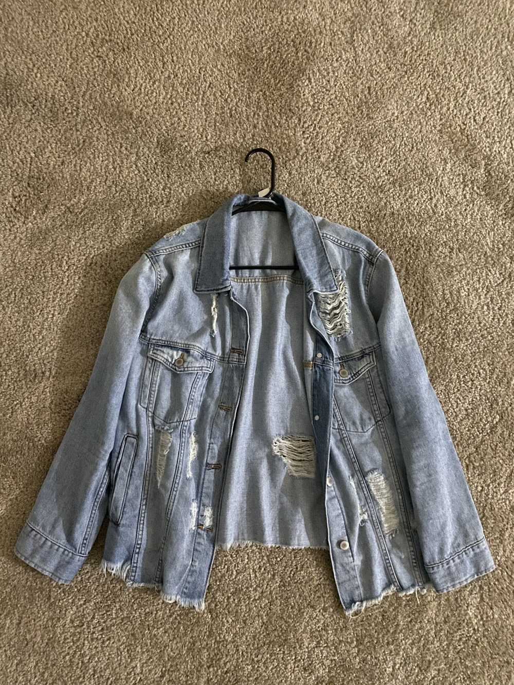 H&M Destroyed denim jacket - image 1